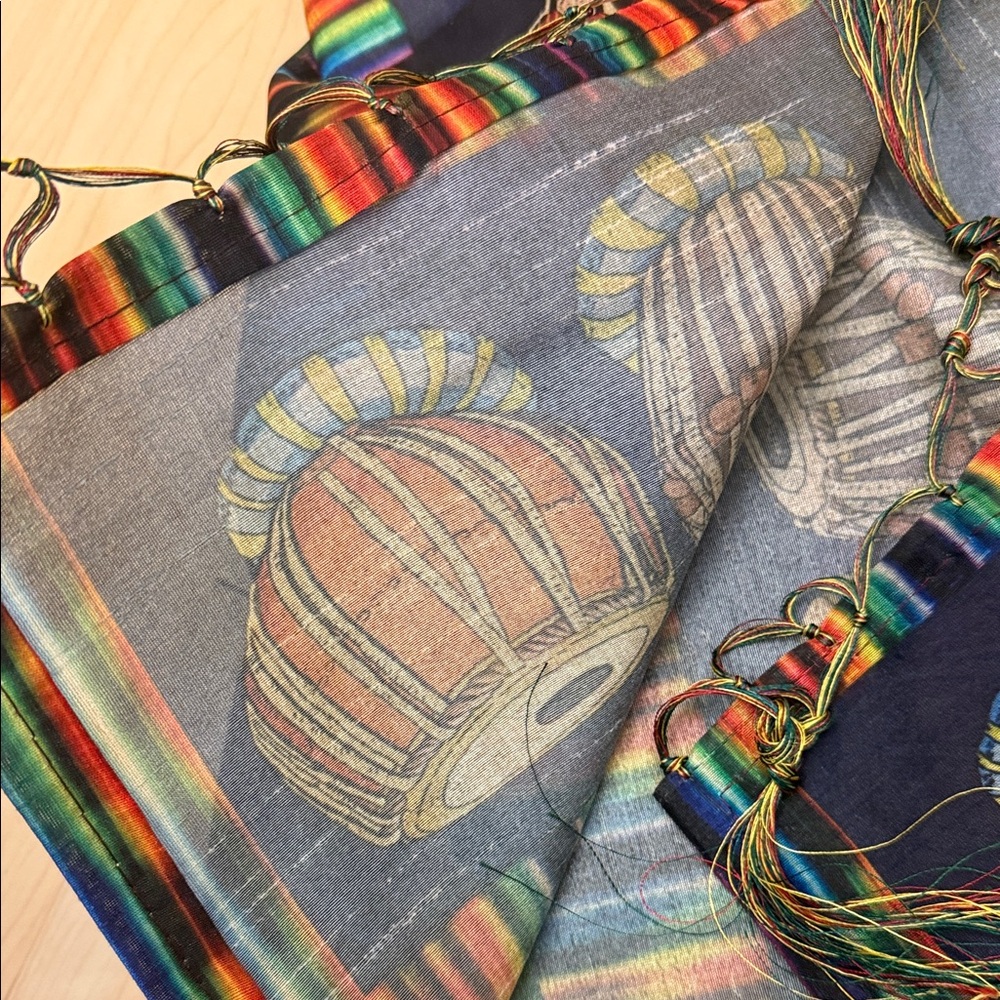 Colorful Handcrafted Scarf with Unique Patterns - Picture 4 of 4